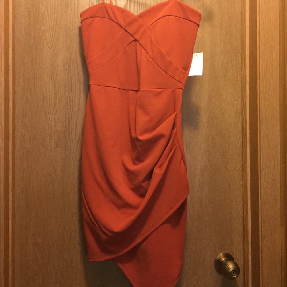 Orange semi-casual dress